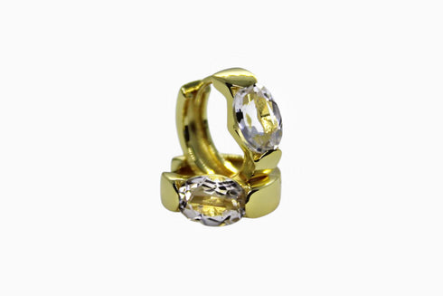 Divya दिव्या | Bergkristall | Hoop | 18K Vermeil Vergoldung